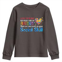 Autism Awareness Youth Sweatshirt Keep Staring You Might Cure My Autism Heart Puzzle