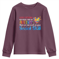 Autism Awareness Youth Sweatshirt Keep Staring You Might Cure My Autism Heart Puzzle