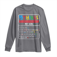 Autistic Son Autism Awareness Mom Dad Parents Long Sleeve Shirt