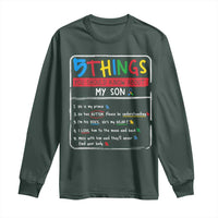 Autistic Son Autism Awareness Mom Dad Parents Long Sleeve Shirt