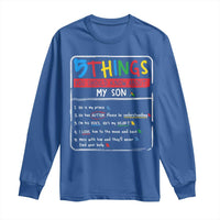 Autistic Son Autism Awareness Mom Dad Parents Long Sleeve Shirt