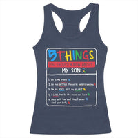 Autistic Son Autism Awareness Mom Dad Parents Racerback Tank Top