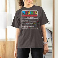 Autistic Son Autism Awareness Mom Dad Parents T Shirt For Women