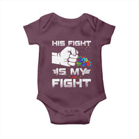 Autism Awareness Mom Dad Parents Autistic Kids Baby Onesie His Fight Is My Fight Month Support