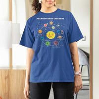 Autism Awareness T Shirt For Women Neurodiverse Universe Sped Teacher