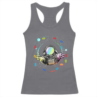 Astronaut Autism Awareness Racerback Tank Top Space Autistic Kids Sped Teacher
