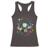 Astronaut Autism Awareness Racerback Tank Top Space Autistic Kids Sped Teacher