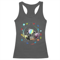 Astronaut Autism Awareness Racerback Tank Top Space Autistic Kids Sped Teacher