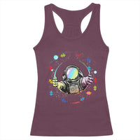 Astronaut Autism Awareness Racerback Tank Top Space Autistic Kids Sped Teacher