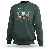 Astronaut Autism Awareness Sweatshirt Space Autistic Kids Sped Teacher