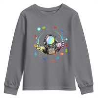 Astronaut Autism Awareness Youth Sweatshirt Space Autistic Kids Sped Teacher