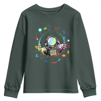 Astronaut Autism Awareness Youth Sweatshirt Space Autistic Kids Sped Teacher