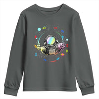 Astronaut Autism Awareness Youth Sweatshirt Space Autistic Kids Sped Teacher