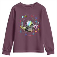 Astronaut Autism Awareness Youth Sweatshirt Space Autistic Kids Sped Teacher
