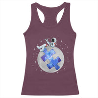 Autism Awareness Astronaut Racerback Tank Top Space Stars Autistic Kids Sped Teacher