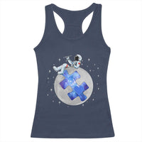 Autism Awareness Astronaut Racerback Tank Top Space Stars Autistic Kids Sped Teacher