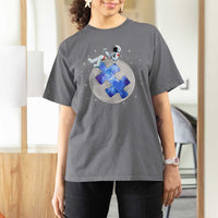 Autism Awareness Astronaut T Shirt For Women Space Stars Autistic Kids Sped Teacher