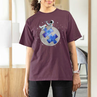 Autism Awareness Astronaut T Shirt For Women Space Stars Autistic Kids Sped Teacher