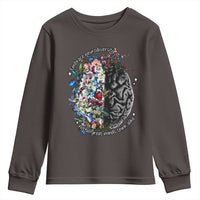 Autism Awareness Youth Sweatshirt Neurodiversity All Great Minds Don't Mind Alike