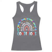Autism Awareness Racerback Tank Top Sped Education Teacher Rainbow Reading