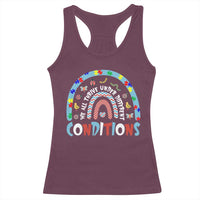Autism Awareness Racerback Tank Top Sped Education Teacher Rainbow Reading