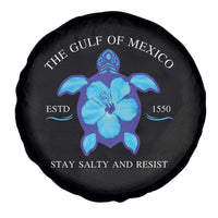 Gulf of Mexico Spare Tire Cover Texas Alabama Florida Beach Turtle Hibiscus
