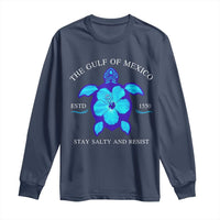 Gulf of Mexico Long Sleeve Shirt Texas Alabama Florida Beach Turtle Hibiscus