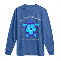 Gulf of Mexico Long Sleeve Shirt Texas Alabama Florida Beach Turtle Hibiscus