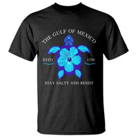 Gulf of Mexico T Shirt Texas Alabama Florida Beach Turtle Hibiscus