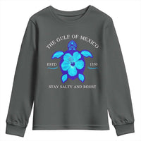 Gulf of Mexico Youth Sweatshirt Texas Alabama Florida Beach Turtle Hibiscus