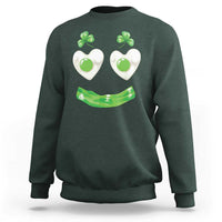 Funny Irish St Patricks Day Shamrock Sweatshirt Green Eggs Smile Brunch Breakfast