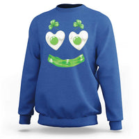 Funny Irish St Patricks Day Shamrock Sweatshirt Green Eggs Smile Brunch Breakfast