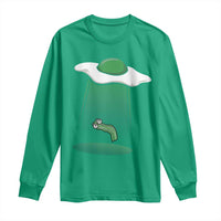 Funny Irish St Patricks Day Long Sleeve Shirt UFO Egg Bacon Abduction Funny