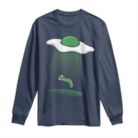 Funny Irish St Patricks Day Long Sleeve Shirt UFO Egg Bacon Abduction Funny