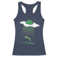 Funny Irish St Patricks Day Racerback Tank Top UFO Egg Bacon Abduction Funny