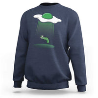 Funny Irish St Patricks Day Sweatshirt UFO Egg Bacon Abduction Funny