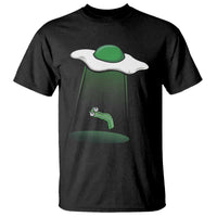 Funny Irish St Patricks Day T Shirt UFO Egg Bacon Abduction Funny