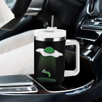 Funny Irish St Patricks Day Tumbler With Handle UFO Egg Bacon Abduction Funny