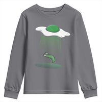 Funny Irish St Patricks Day Youth Sweatshirt UFO Egg Bacon Abduction Funny