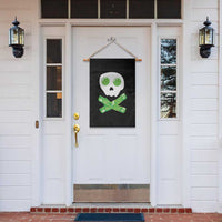 Funny St Patricks Day Garden Flag Bacon & Eggs Skull & Crossbones