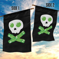 Funny St Patricks Day Garden Flag Bacon & Eggs Skull & Crossbones