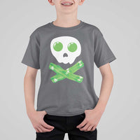Funny St Patricks Day T Shirt For Kid Bacon & Eggs Skull & Crossbones