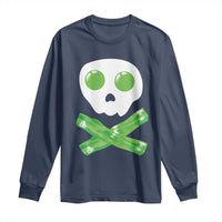 Funny St Patricks Day Long Sleeve Shirt Bacon & Eggs Skull & Crossbones