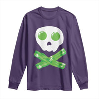 Funny St Patricks Day Long Sleeve Shirt Bacon & Eggs Skull & Crossbones