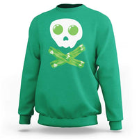 Funny St Patricks Day Sweatshirt Bacon & Eggs Skull & Crossbones