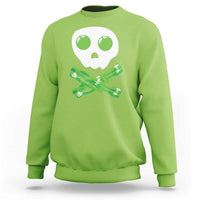 Funny St Patricks Day Sweatshirt Bacon & Eggs Skull & Crossbones