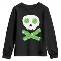 Funny St Patricks Day Youth Sweatshirt Bacon & Eggs Skull & Crossbones