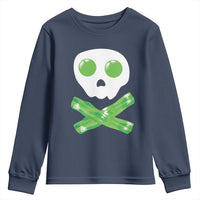 Funny St Patricks Day Youth Sweatshirt Bacon & Eggs Skull & Crossbones