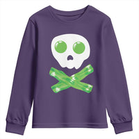 Funny St Patricks Day Youth Sweatshirt Bacon & Eggs Skull & Crossbones