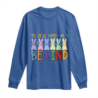 Teacher Easter Long Sleeve Shirt Treat All Peeps With Kindness Funny Bunny